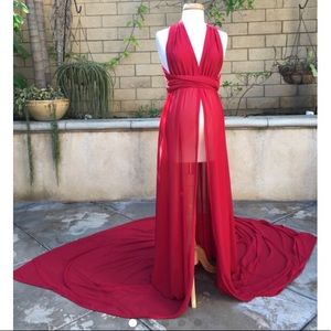 Maternity chiffon gown